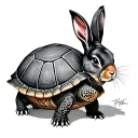 Turtle And Rabbit tattoo design idea