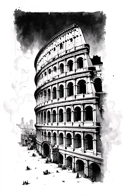 Colosseum tattoo design idea