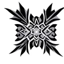 symmetrical Sami pattern inspired tattoo design idea