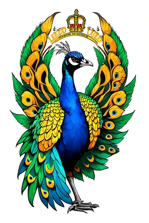 Leeds United Peacock tattoo design idea