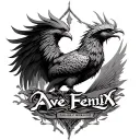 Ave Fenix ​​with the name of Manuel, Fernando, Alejandro, Isabella tattoo design idea