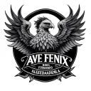 Ave Fenix ​​with the name of Manuel, Fernando, Alejandro, Isabella tattoo design idea