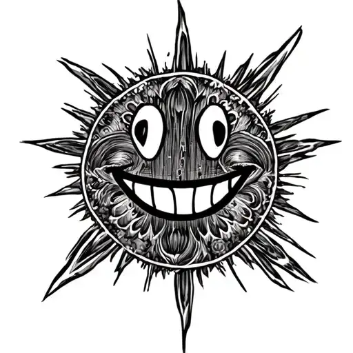 Nirvana Smiley Face tattoo design idea