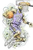 vince carter dunk tattoo design idea