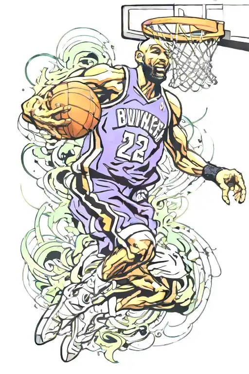 vince carter dunk tattoo design idea