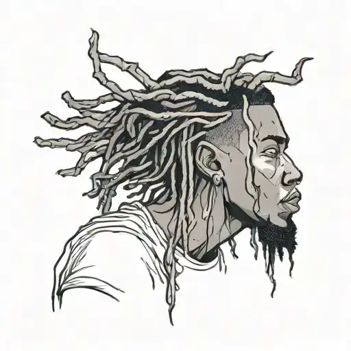 emo, depression, anxiety, darkness, introvert, alone, lonely , suicidal, gothic, sad, african american male, dreadhead tattoo design idea