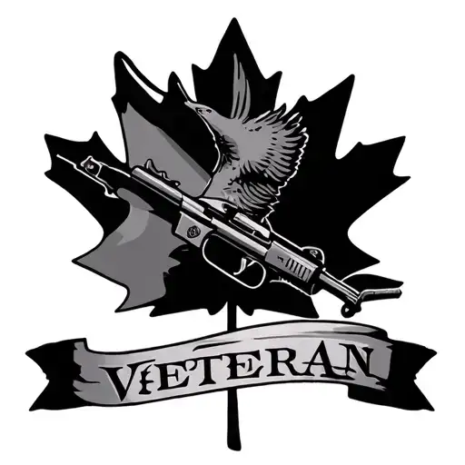 Canadian veteran memorial tattoo design idea