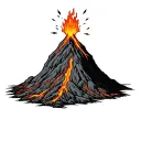 volcano virgin tattoo design idea