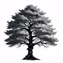 bare tree tattoo design idea