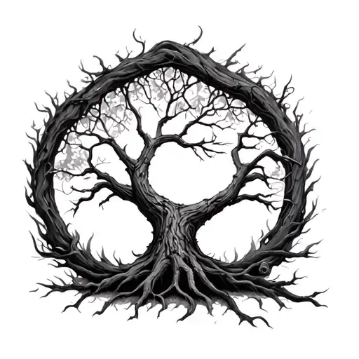 Dead Tree Of Life tattoo design idea