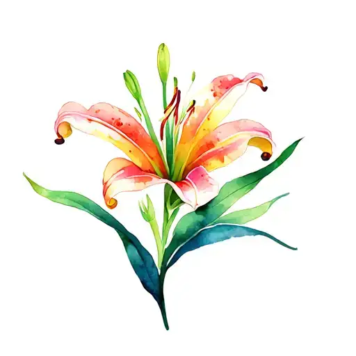 daylily tattoo design idea