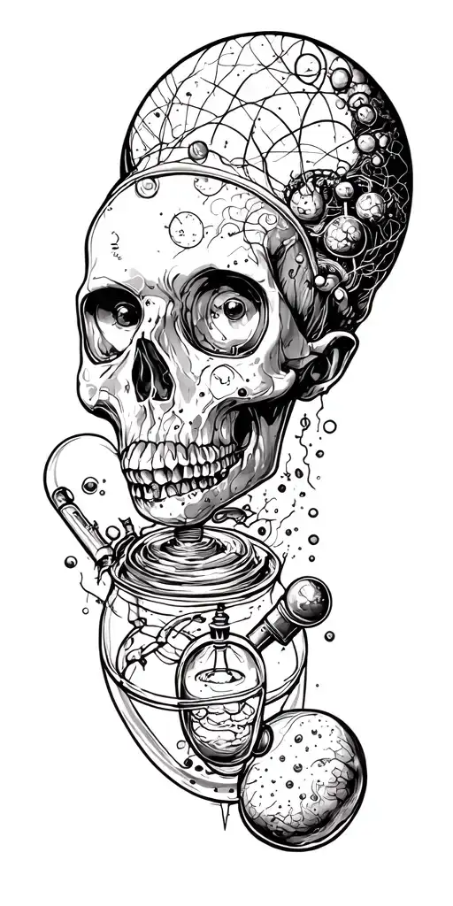 Science themed tattoo tattoo design idea