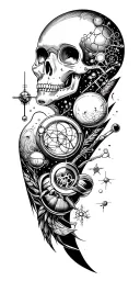 Science themed tattoo tattoo design idea
