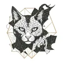 cat + halloween + witch tattoo design idea