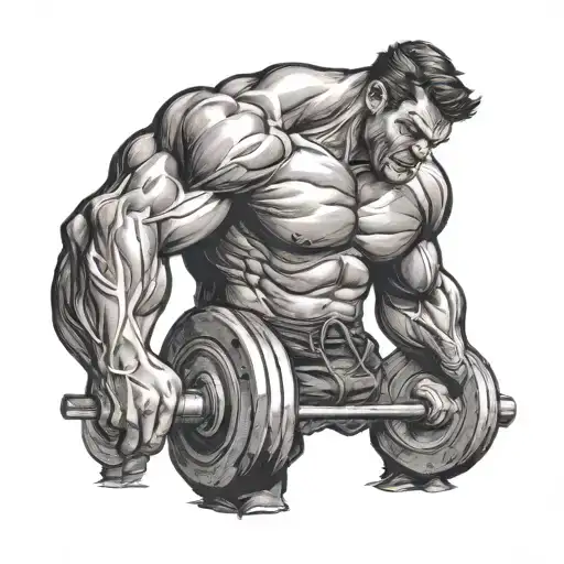 Deadlift tattoo design idea