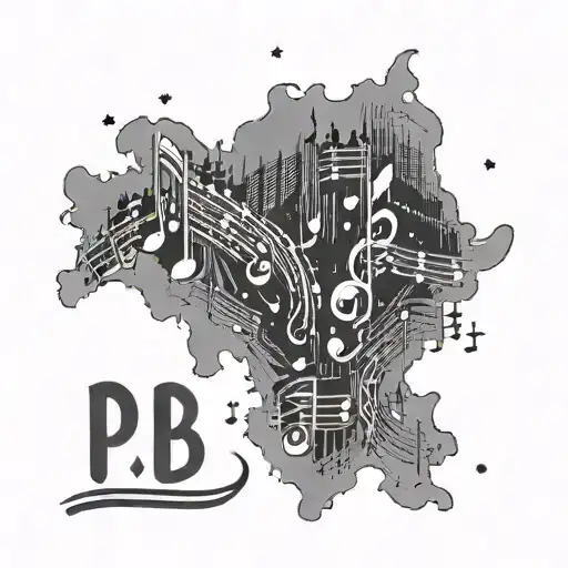 Punjab map with musical notes tattoo design idea