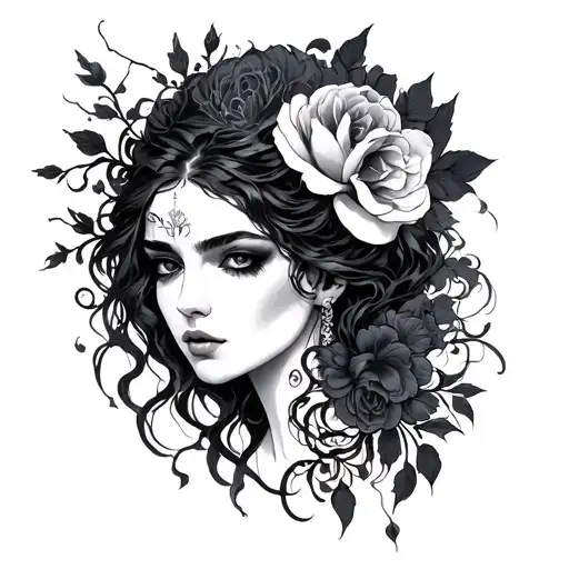 dark romance genre inspired tattoo design idea