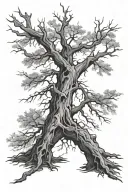 dead tree tattoo design idea
