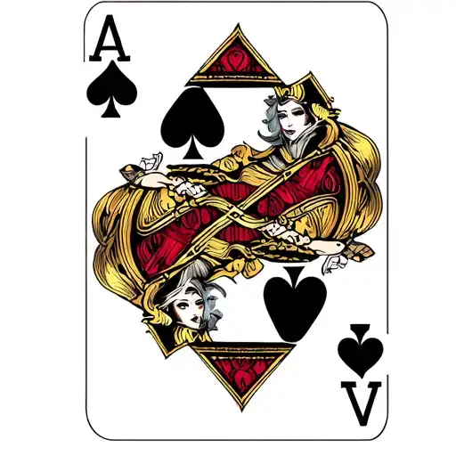 qos queen of spades tattoo design idea