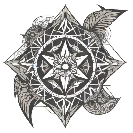 karma symbol tattoo design idea