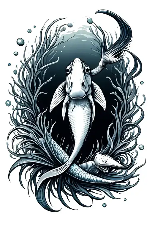 marine life tattoo design idea