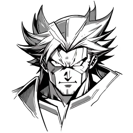 all might from my hero academia tattoo design idea