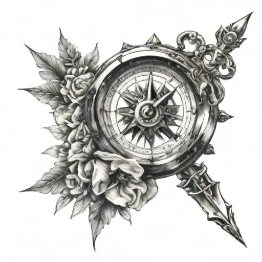 compass clock dates 01.10.2015 03.02.2018 20.06.2014 tattoo design idea