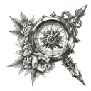 compass clock dates 01.10.2015 03.02.2018 20.06.2014 tattoo design idea