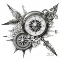compass clock dates 01.10.2015 03.02.2018 20.06.2014 tattoo design idea