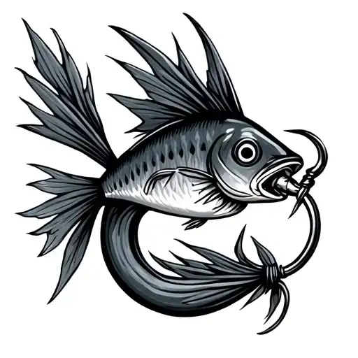 Fishing Hook tattoo design idea