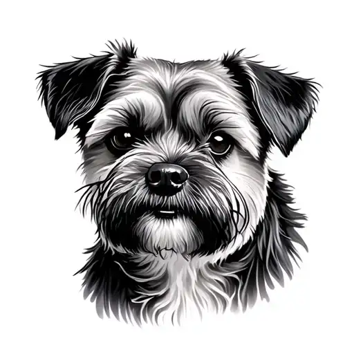 Border Terrier tattoo design idea