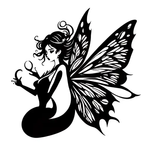 fairy tattoo design idea