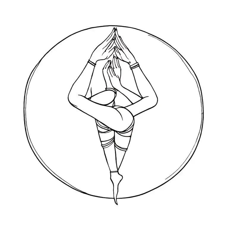 bharatanatyam leg and hand mudra ideas based tattoo design idea