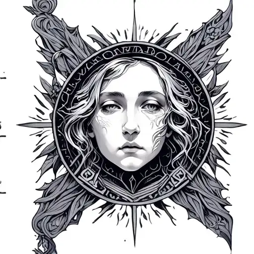 Euclid Sleep Token inspired depiction tattoo design idea