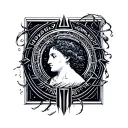 Euclid Sleep Token inspired depiction tattoo design idea