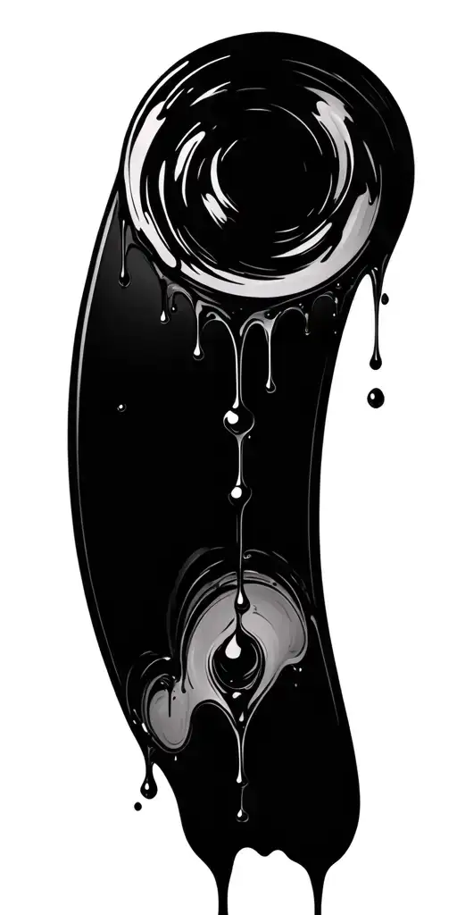 ink spill / dripping tattoo design idea