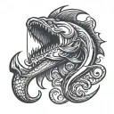 fishing hook tattoo design idea