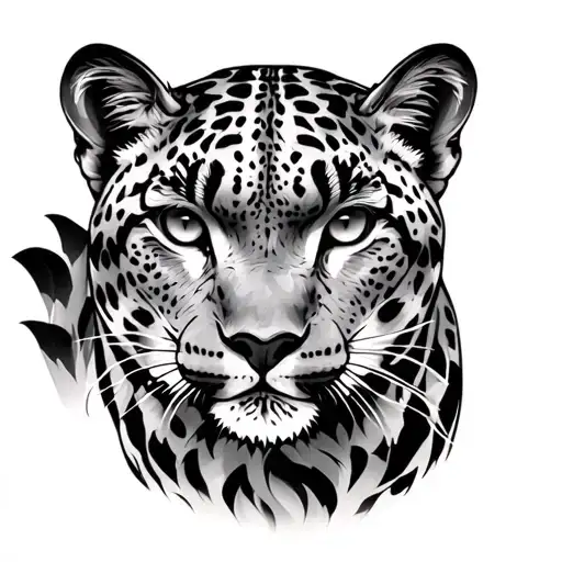 Snow Leopard tattoo design idea