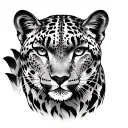 Snow Leopard tattoo design idea
