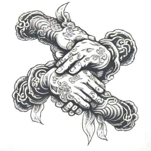 handshake symbolizing respect and friendship tattoo design idea