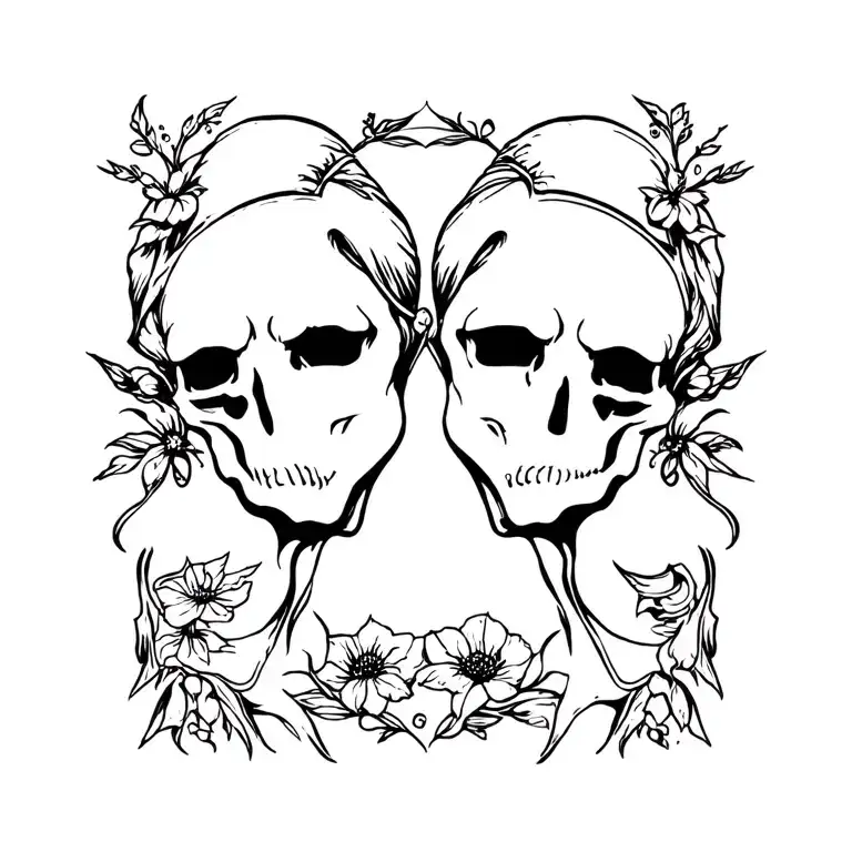 Twin tattoo design idea