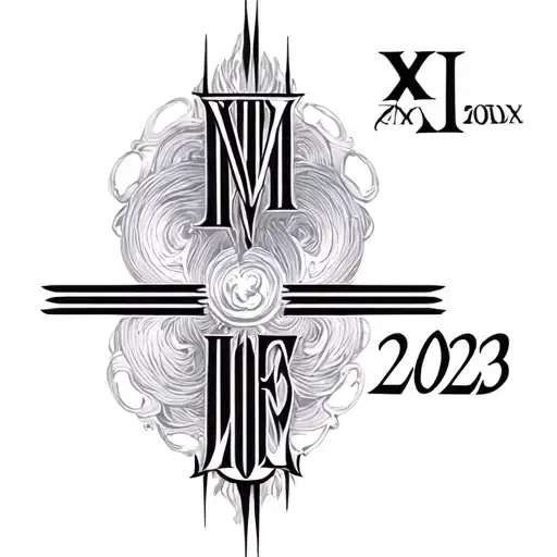 2023 Roman Numerals tattoo design idea