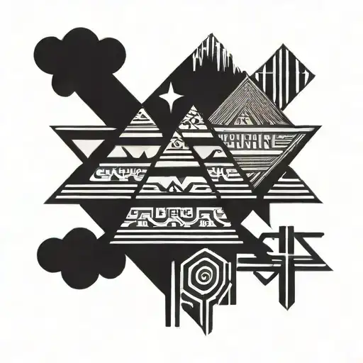 guatemalan pyramids tattoo design idea