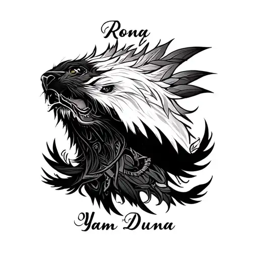 nordic . with family names. rana ,rony,yam,mina,duna tattoo design idea
