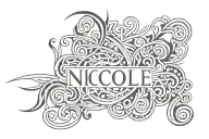 Nicole names side tattoo design idea