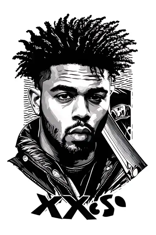 the weeknd XO logo tattoo design idea
