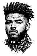 the weeknd XO logo tattoo design idea