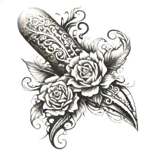 baddie arm sleeve tattoo design idea