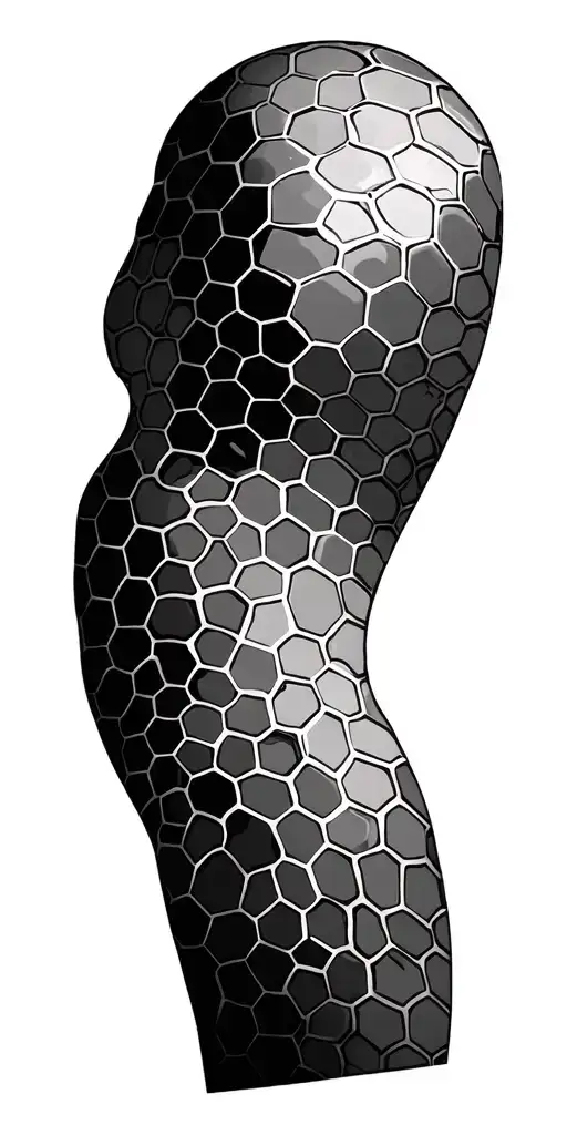 honeycomb pattern tattoo design idea