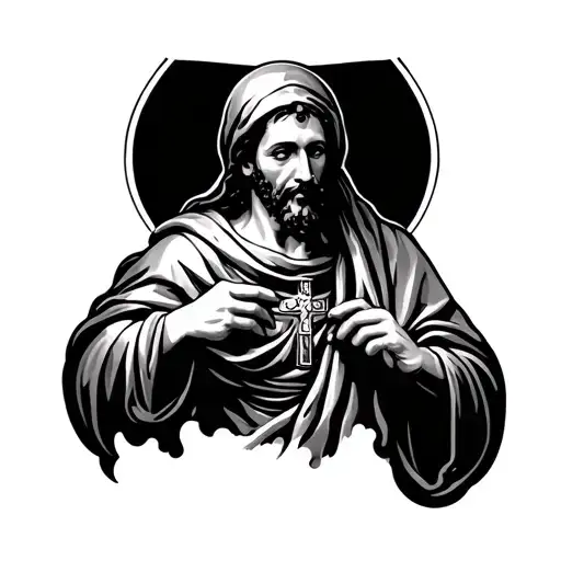 saint anthony tattoo design idea